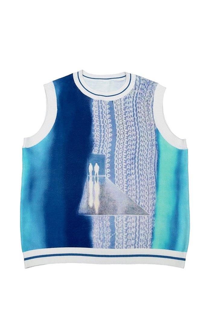 "Stop Dreaming" Knitted Vest - Maison Bon Voyage